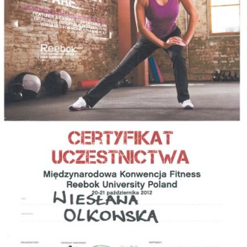 Certyfikat fitness reebok miedzynarodowa konwencja