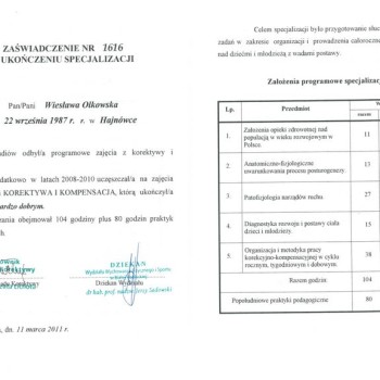 Instruktor gimnastyki korekcyjnej