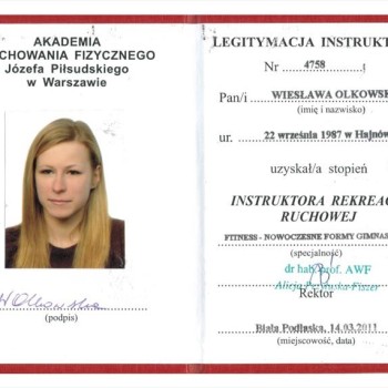 Uprawnienia instruktorskie z fitnessu