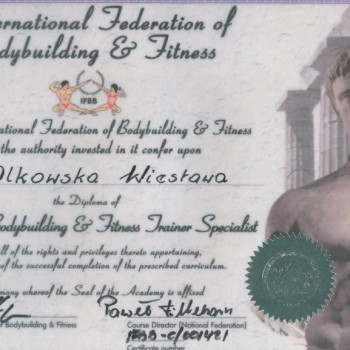 Certyfikat International Federation IFBB