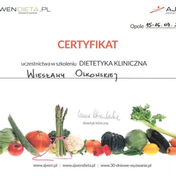 Iwona Wierzbicka szkolenie dietetyka kliniczna