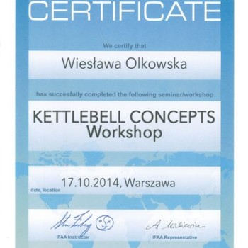 Certyfikat ze szkoelnia kettlebell warszawa