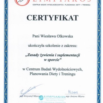 Olimpiakos zywienie suplementacja sporcie